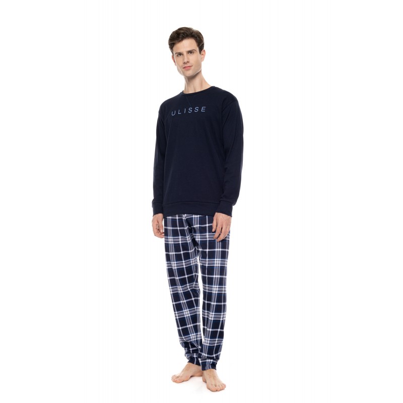 W-M843 - Type - Pyjama Midnight Blue Plaid- (W-M843) W-M843 - Type - Pyjama Midnight Blue Plaid- (W-M843)