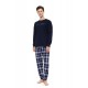 W-M843 - Type - Pyjama Midnight Blue Plaid- (W-M843) W-M843 - Type - Pyjama Midnight Blue Plaid- (W-M843)
