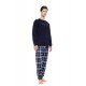 W-M843 - Type - Pyjama Midnight Blue Plaid- (W-M843) W-M843 - Type - Pyjama Midnight Blue Plaid- (W-M843)