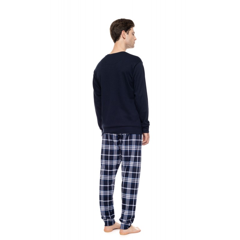 W-M843 - Type - Pyjama Midnight Blue Plaid- (W-M843) W-M843 - Type - Pyjama Midnight Blue Plaid- (W-M843)