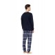 W-M843 - Type - Pyjama Midnight Blue Plaid- (W-M843) W-M843 - Type - Pyjama Midnight Blue Plaid- (W-M843)