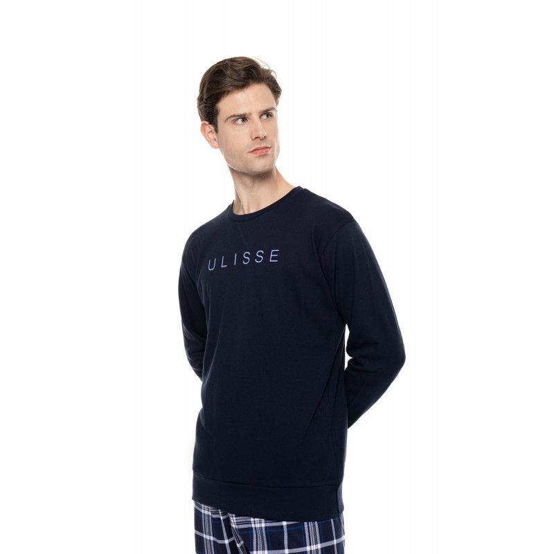W-M843 - Type - Pyjama Midnight Blue Plaid- (W-M843) W-M843 - Type - Pyjama Midnight Blue Plaid- (W-M843)