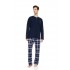 W-M844 - Type - Pyjama Midnight Blue Plaid- (W-M844)