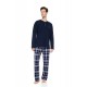 W-M844 - Type - Pyjama Midnight Blue Plaid- (W-M844)