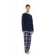W-M844 - Type - Pyjama Midnight Blue Plaid- (W-M844)