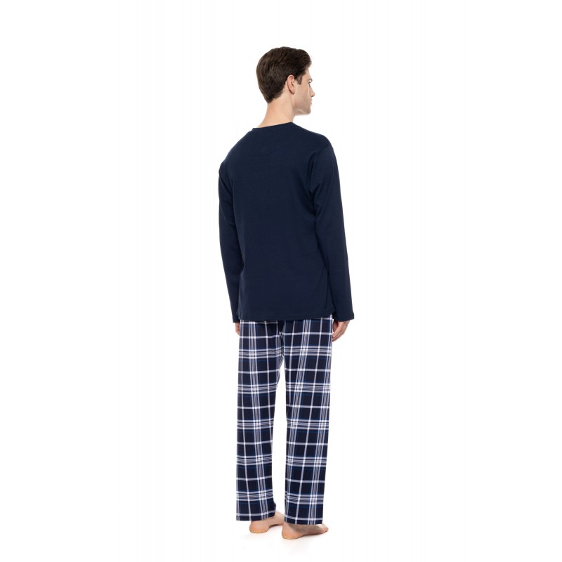 W-M844 - Type - Pyjama Midnight Blue Plaid- (W-M844)