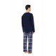 W-M844 - Type - Pyjama Midnight Blue Plaid- (W-M844)