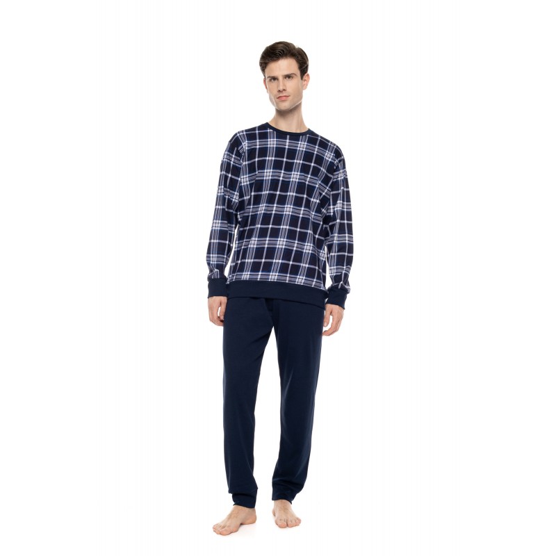 W-M845 - Type - Pyjama Midnight Blue Plaid- (W-M845)