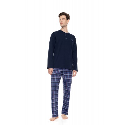 W-M848 - Yacht Blue - Pyjama Cobalt Blue- (W-M848)