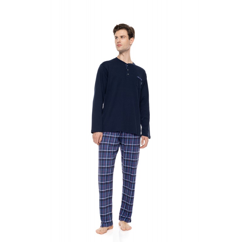 W-M848 - Yacht Blue - Pyjama Cobalt Blue- (W-M848)