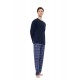 W-M848 - Yacht Blue - Pyjama Cobalt Blue- (W-M848)