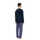 W-M848 - Yacht Blue - Pyjama Cobalt Blue- (W-M848)