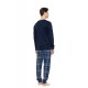 W-M852 - Yacht Blue - Pyjama Jacquard Denim- (W-M852) W-M852 - Yacht Blue - Pyjama Jacquard Denim- (W-M852)