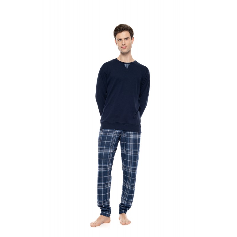 W-M852 - Yacht Blue - Pyjama Jacquard Denim- (W-M852) W-M852 - Yacht Blue - Pyjama Jacquard Denim- (W-M852)