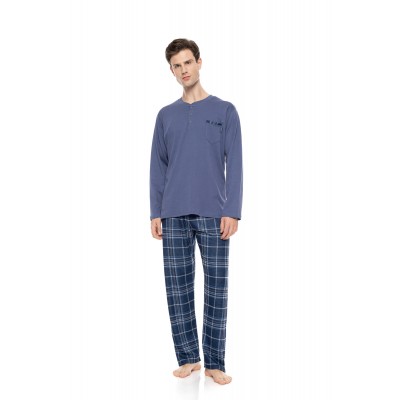 W-M853 - Cosmos Blue - Pyjama Jacquard Denim- (W-M853)