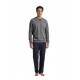 W-M864 - Grey Charcoal - Pyjama Jacquard Stripe- (W-M864) W-M864 - Grey Charcoal - Pyjama Jacquard Stripe- (W-M864)