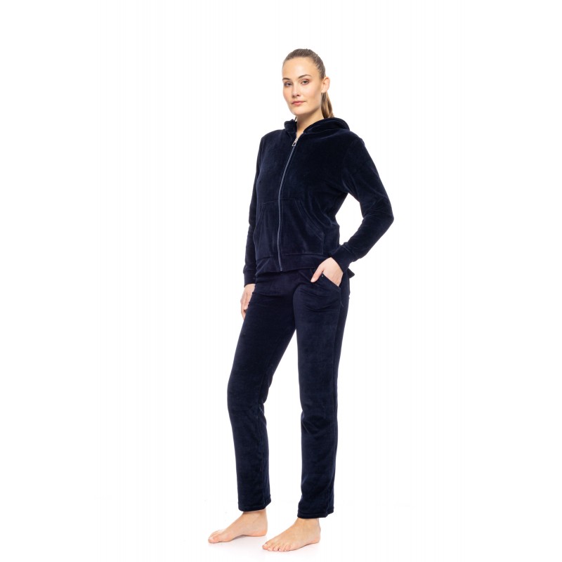 W1000 - Bordo - Velvet Tracsuit Set Pink Label Logo- (W1000)