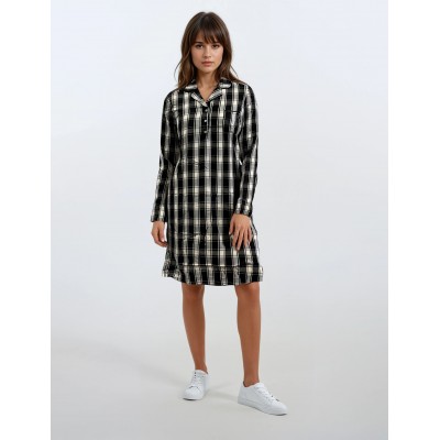 W1048 - Type - NIGHTDRESS BLACK PLAID- (W1048)