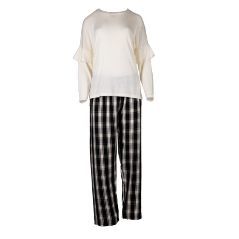 W1049 - Type - PYJAMA BLACK PLAID- (W1049)