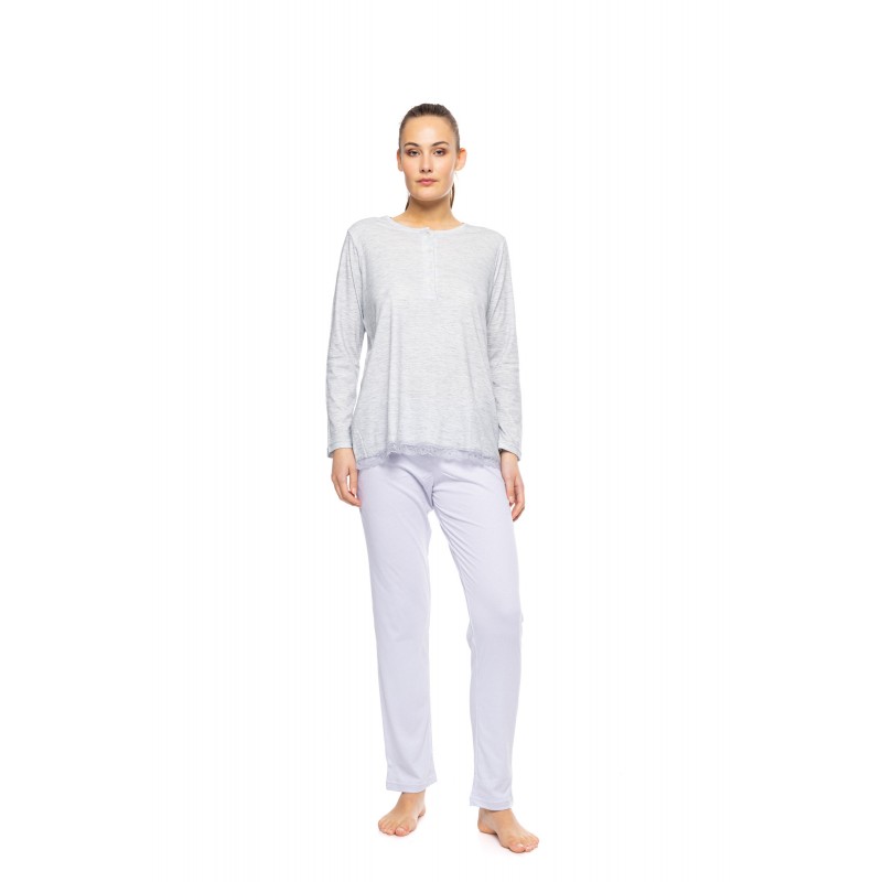 W1060 - Grey Charcoal - PYJAMA MELANGE SOLID- (W1060) W1060 - Grey Charcoal - PYJAMA MELANGE SOLID- (W1060)