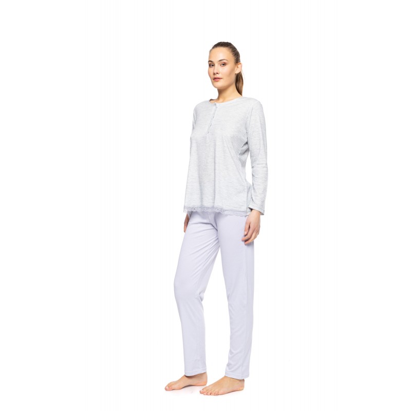 W1060 - Grey Charcoal - PYJAMA MELANGE SOLID- (W1060) W1060 - Grey Charcoal - PYJAMA MELANGE SOLID- (W1060)