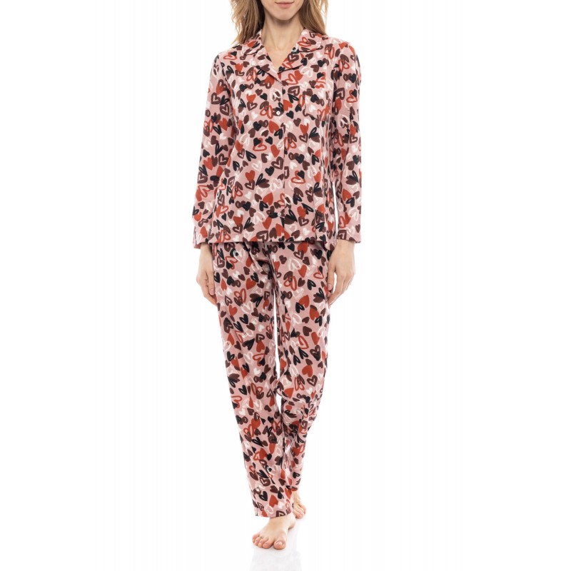 W1152 - Type - PYJAMA BUTTONED PINK HEART- (W1152) W1152 - Type - PYJAMA BUTTONED PINK HEART- (W1152)