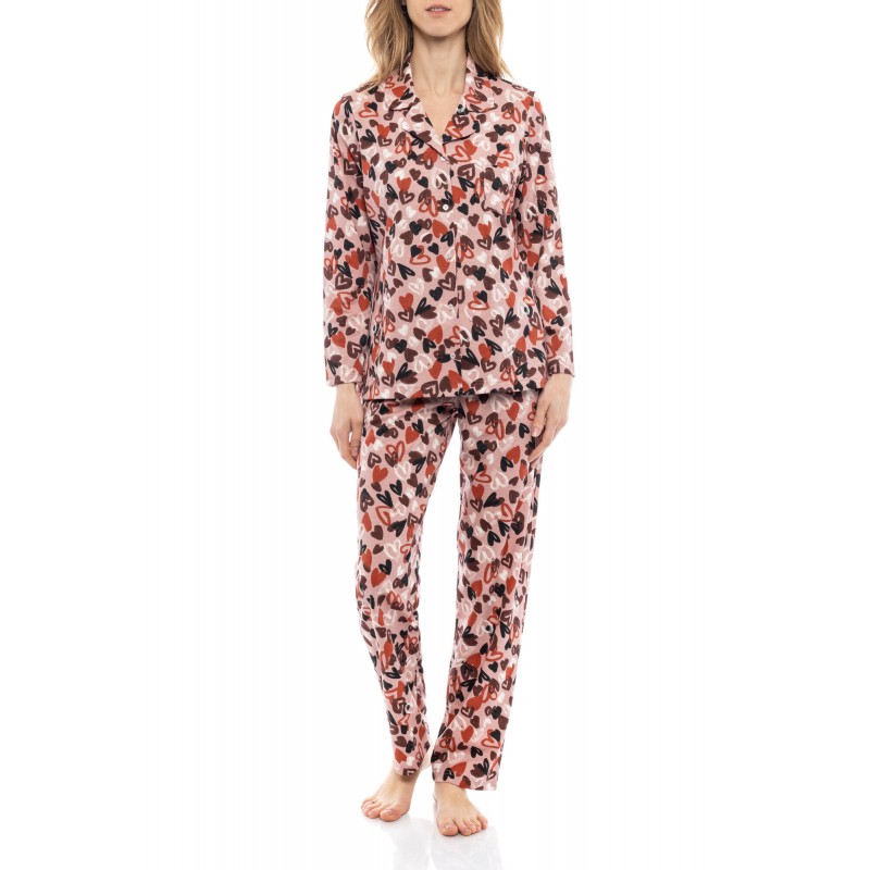 W1152 - Type - PYJAMA BUTTONED PINK HEART- (W1152) W1152 - Type - PYJAMA BUTTONED PINK HEART- (W1152)