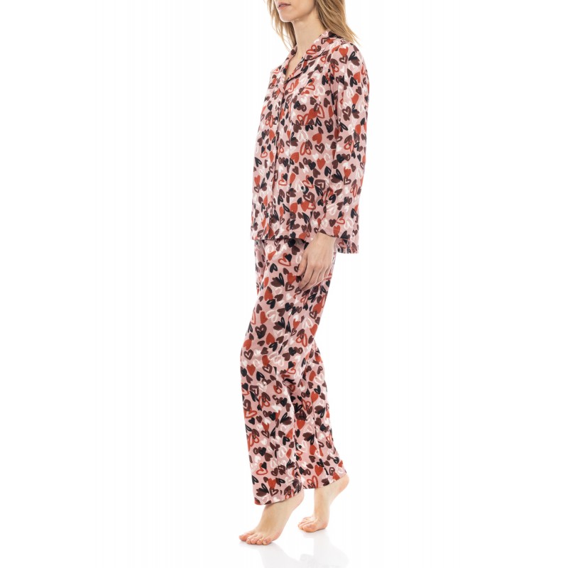W1152 - Type - PYJAMA BUTTONED PINK HEART- (W1152) W1152 - Type - PYJAMA BUTTONED PINK HEART- (W1152)