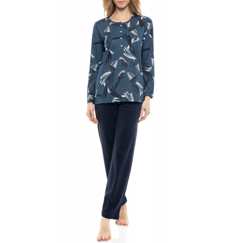 W1165 - Type - PYJAMA BLUE LEAF- (W1165)