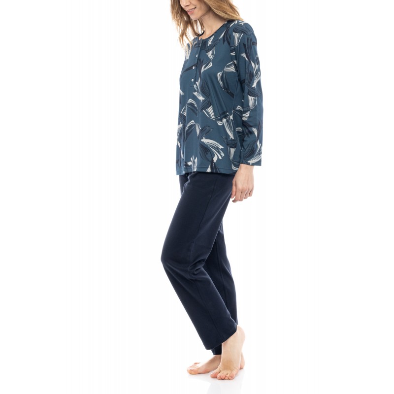 W1165 - Type - PYJAMA BLUE LEAF- (W1165)