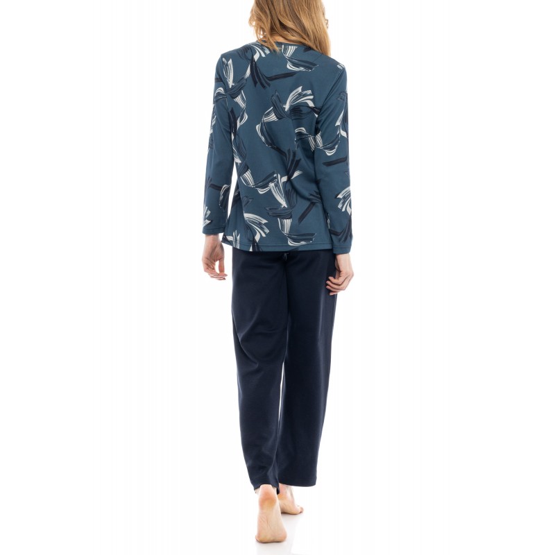 W1165 - Type - PYJAMA BLUE LEAF- (W1165)