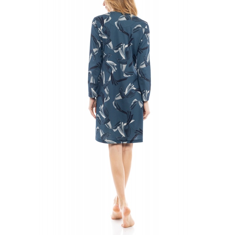 W1166 - Type - NIGHTGOWN BLUE LEAF- (W1166) W1166 - Type - NIGHTGOWN BLUE LEAF- (W1166)