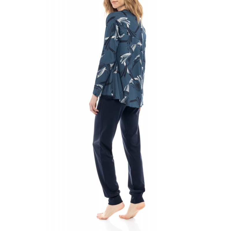 W1167 - Type - PYJAMA BLUE LEAF- (W1167) W1167 - Type - PYJAMA BLUE LEAF- (W1167)