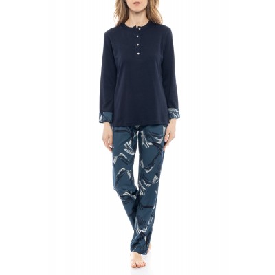 W1168 - Type - PYJAMA BLUE LEAF- (W1168)