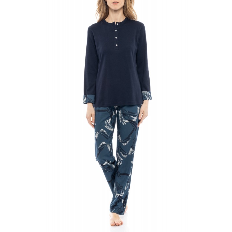 W1168 - Type - PYJAMA BLUE LEAF- (W1168) W1168 - Type - PYJAMA BLUE LEAF- (W1168)