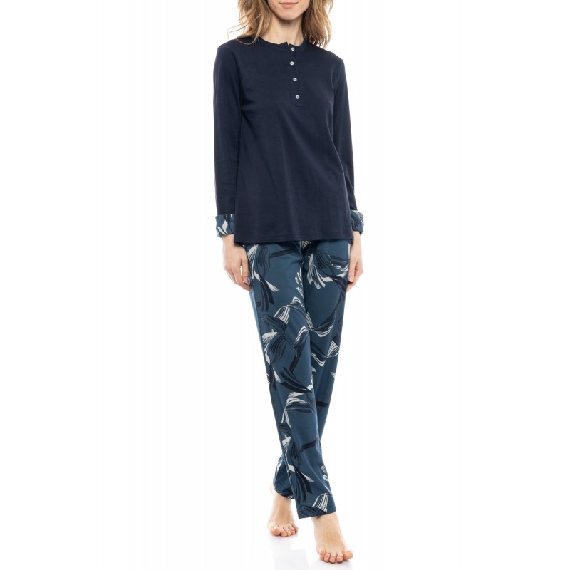 W1168 - Type - PYJAMA BLUE LEAF- (W1168) W1168 - Type - PYJAMA BLUE LEAF- (W1168)