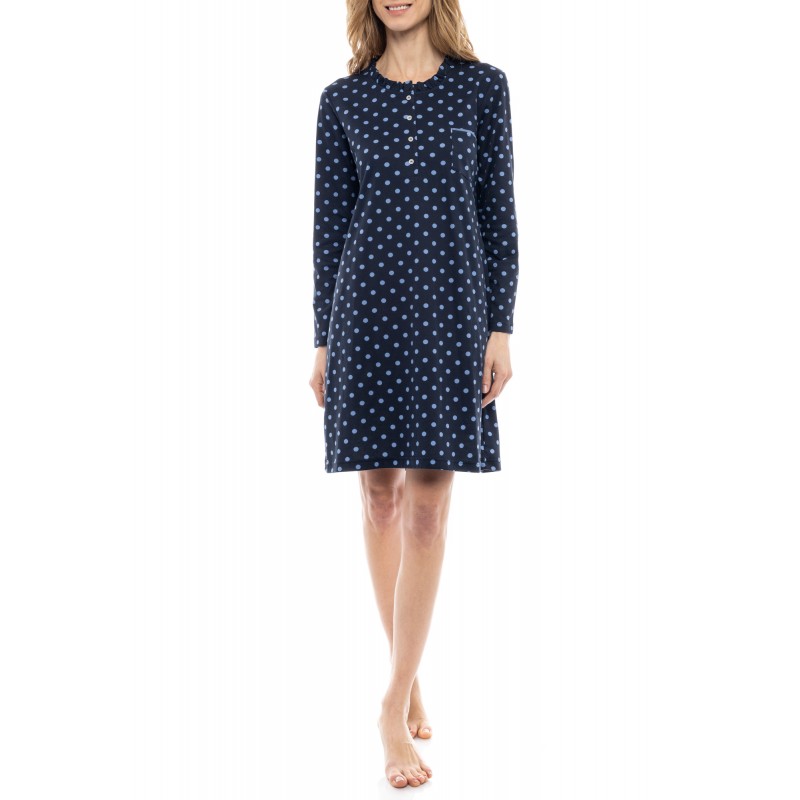 W1175 - Type - NIGHTGOWN BLUE DOT- (W1175) W1175 - Type - NIGHTGOWN BLUE DOT- (W1175)