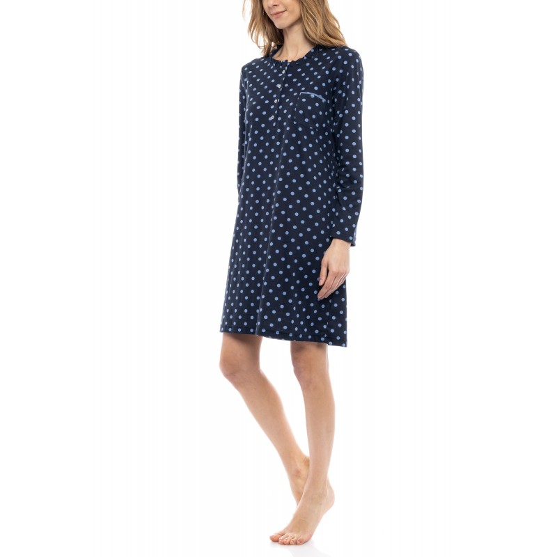 W1175 - Type - NIGHTGOWN BLUE DOT- (W1175) W1175 - Type - NIGHTGOWN BLUE DOT- (W1175)