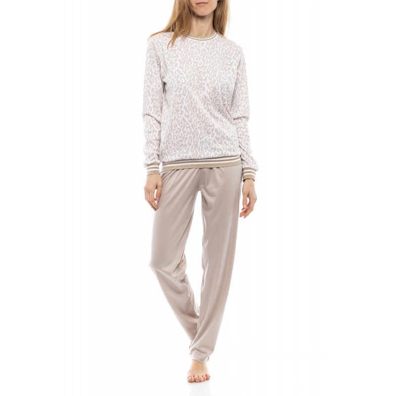 W1199 - Type - PYJAMA BEIGE WHITE LEO- (W1199) W1199 - Type - PYJAMA BEIGE WHITE LEO- (W1199)