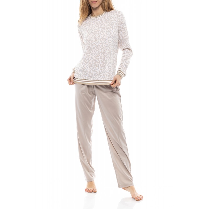 W1199 - Type - PYJAMA BEIGE WHITE LEO- (W1199) W1199 - Type - PYJAMA BEIGE WHITE LEO- (W1199)