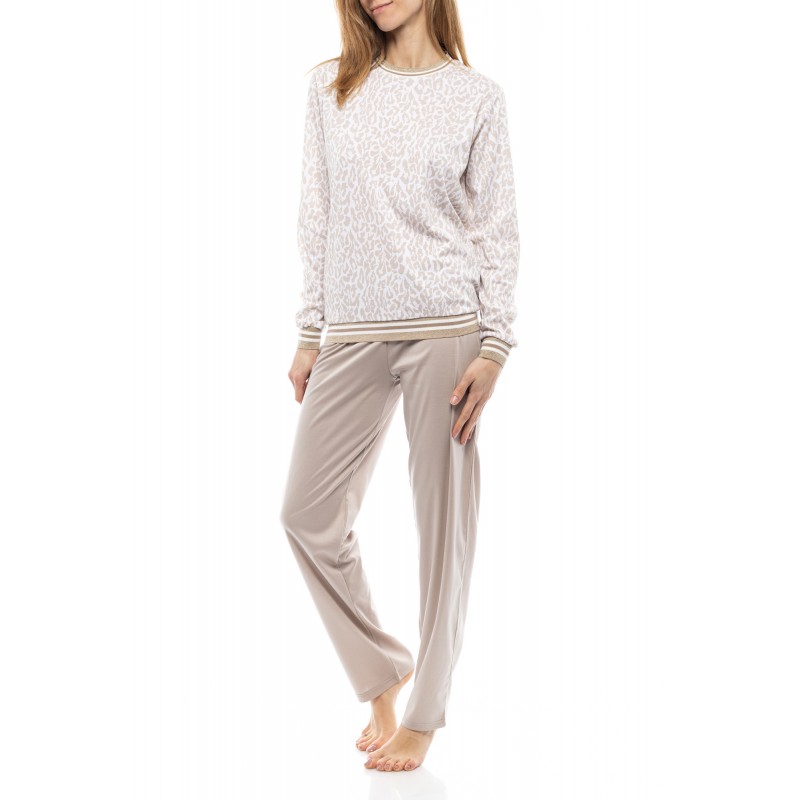 W1199 - Type - PYJAMA BEIGE WHITE LEO- (W1199) W1199 - Type - PYJAMA BEIGE WHITE LEO- (W1199)