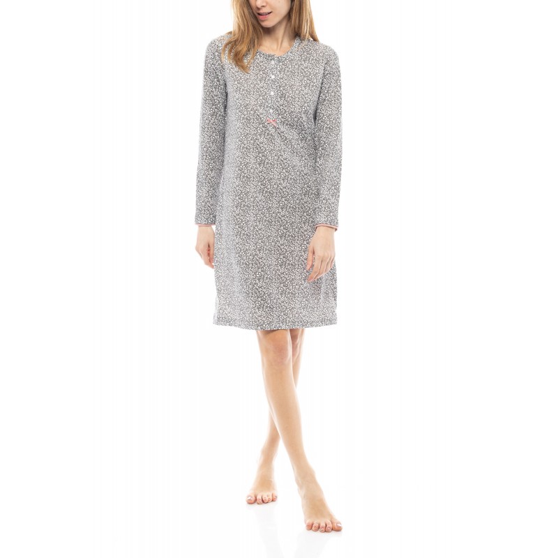 W1211 - Type - NIGHTGOWN GREY LEAF- (W1211) W1211 - Type - NIGHTGOWN GREY LEAF- (W1211)