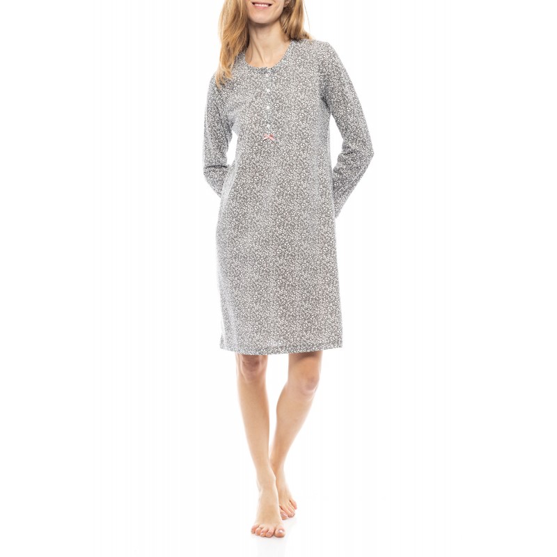 W1211 - Type - NIGHTGOWN GREY LEAF- (W1211) W1211 - Type - NIGHTGOWN GREY LEAF- (W1211)