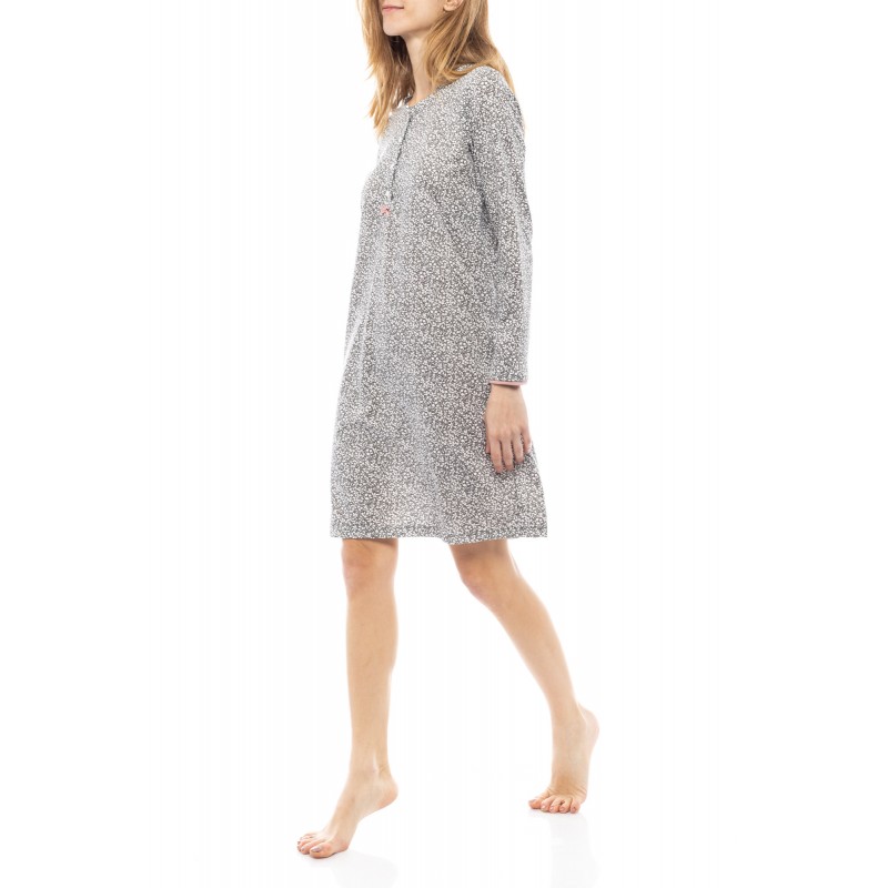 W1211 - Type - NIGHTGOWN GREY LEAF- (W1211) W1211 - Type - NIGHTGOWN GREY LEAF- (W1211)
