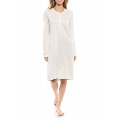 W1248 - White - NIGHTGOWN SOLID MERCERSIZED- (W1248) W1248 - White - NIGHTGOWN SOLID MERCERSIZED- (W1248)