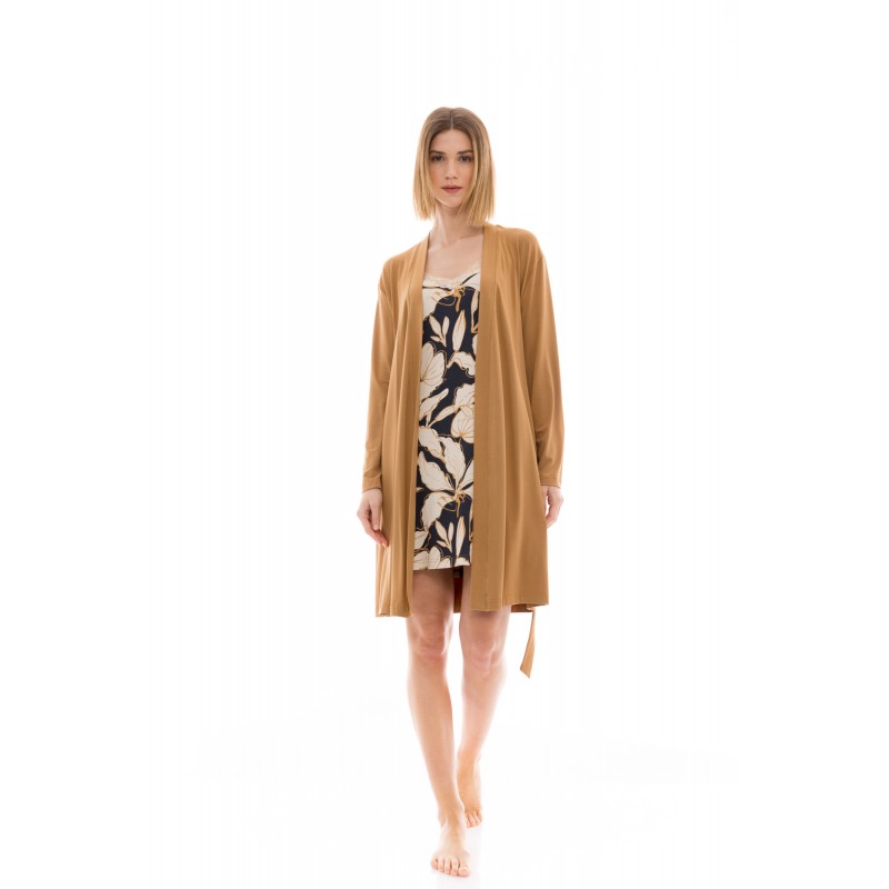 W1336 - Type - NIGHTGOWN SET 2PCS GOLD LEAF- (W1336)