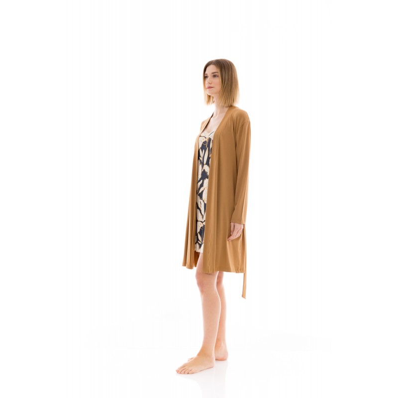 W1336 - Type - NIGHTGOWN SET 2PCS GOLD LEAF- (W1336)