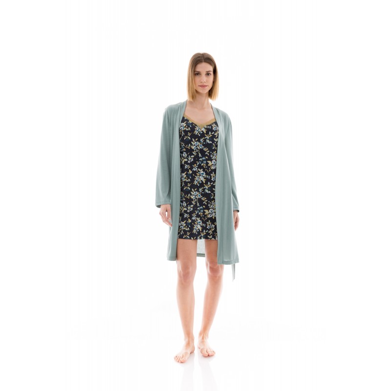 W1360 - Type - NIGHTGOWN SET 2PCS MINT NIGHT- (W1360)