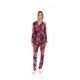 W1364 - Type - PYJAMA BUTTONED MAGENTA FLOWER- (W1364) W1364 - Type - PYJAMA BUTTONED MAGENTA FLOWER- (W1364)