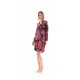 W1365 - Type - NIGHTGOWN BUTTONED MAGENTA FLOWER- (W1365) W1365 - Type - NIGHTGOWN BUTTONED MAGENTA FLOWER- (W1365)